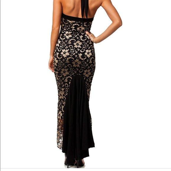 Fits 6-8 Black and gold halter mermaid - Picture 3 of 8